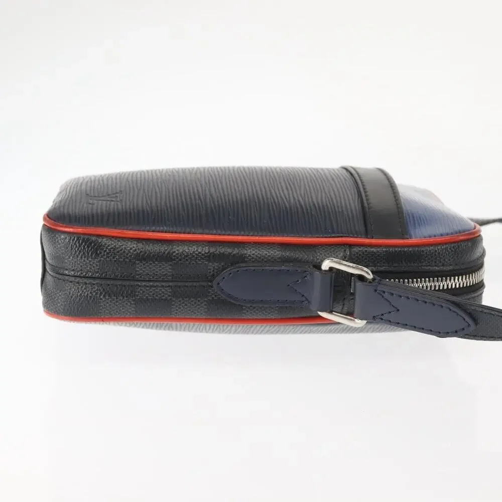 Louis Vuitton Epi Damier Graphite Danube PM Shoulder Bag Navy Blue